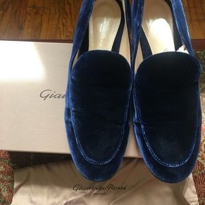 Gianvito Rossi Marcel Apron Toe Loafers, Denium